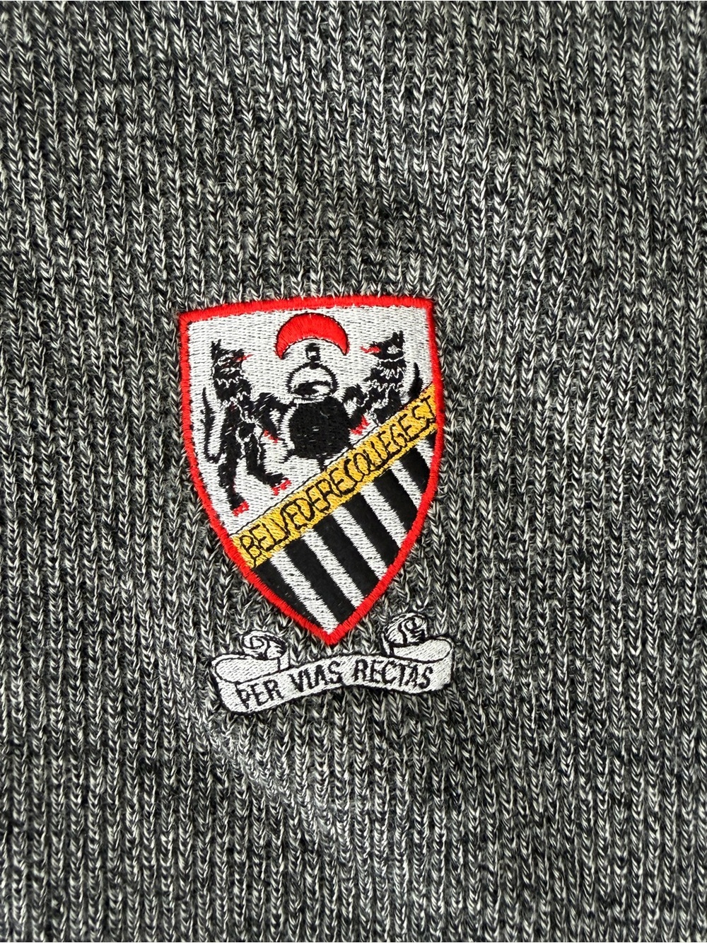 Vintage Tricot Marine Ireland Pure New Wool Knit Sweater Crest Patch Size L 42 - Picture 5 of 12